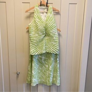 Tall Girl- Two Piece Skirt & Top Set-Vintage-Resort-Wedding Guest- Party, Size 8